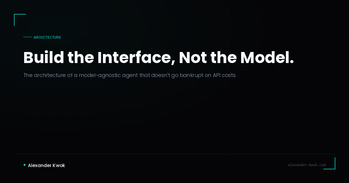 Build the Interface, Not the Model: The Architecture of a Model ...